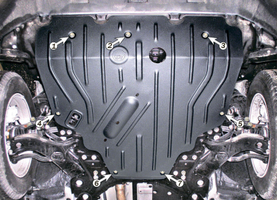 Защита двигателя и КПП TOYOTA RAV4 (2006-2012) 2,0; 2,4 MКПП/АКПП