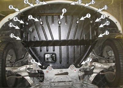 Защита двигателя INFINITI M30D (2012+) 3,0D