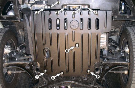 Защита двигателя и КПП DODGE Caliber (2006-2011)1,8 2,0 2,4