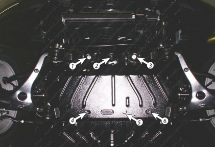 Защита двигателя KIA Mohave (2009+) 3,0D; 3,8 АКПП