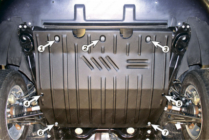 Защита двигателя и КПП CITROEN C8 (2002-2008) 2,2; 3,0