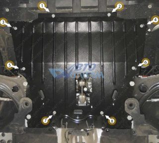 Защита двигателя и КПП RENAULT Duster (2024+) 1,3; 1,5D; 1,2 Hybrid