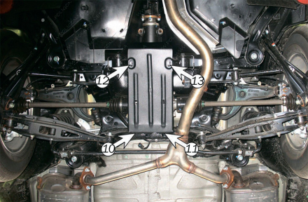 Защита дифференциала SUBARU Forester (2008-2012) 2,0; 2,0TD; 2,5; 2,5T