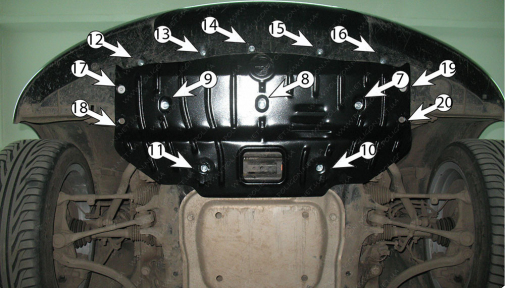 Защита радиатора BMW E90 E92 (2006-2012) 4x4