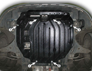 Защита двигателя и КПП HYUNDAI Elantra 4 HD (2005-2010) 1,6; 2,0