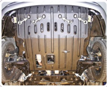 Защита двигателя и КПП CHEVROLET Lacetti (2004+)