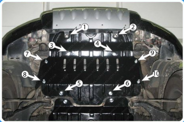 Защита радиатора TOYOTA Land Cruiser Prado 120 (2003-2009) 2,7; 4,0; 3,0D