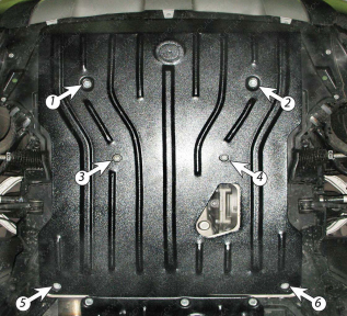 Защита двигателя BMW E71 X6 (2008-2013) 3,0i; 4,4