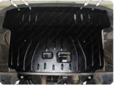 Защита двигателя и КПП FORD Transit (2006-2011) 2,2D 2,2TDCi 85T300  пер.пр.