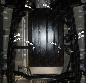 Защита РКПП MITSUBISHI L200 (2015-2019+) 2,4 TDI