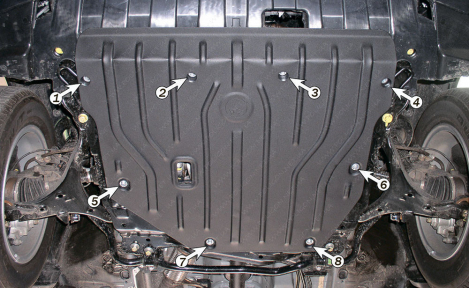Защита двигателя и КПП HONDA CR-V (2005-2007) 2,0; 2,2CDI