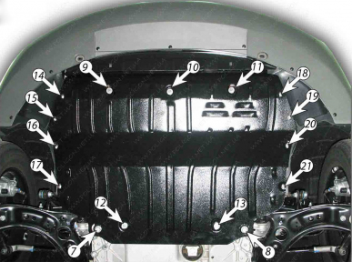 Захист двигуна та КПП SKODA Octavia A5 (2009-2011) 1,6; 1,8T; 2,0TD