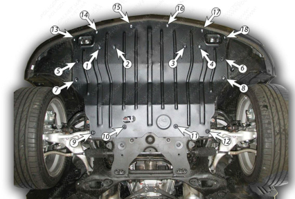 Защита двигателя INFINITI M35 (2005-2010) задний привод