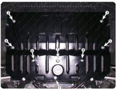 Защита двигателя AUDI A6 C7 (2010-2018) 2,0; 2,8; 4,0; 2,0D; 3,0D + S6 + RS 6