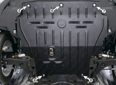 Защита двигателя и КПП FORD Focus 2 (2005-2011) 1,6; 2,0; 1,6D; 2,0 TDCi