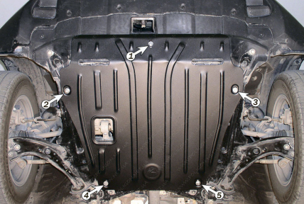 Защита двигателя и КПП HONDA CR-V (2007-2011) 2,0; 2,4; 2,2D EU/USA