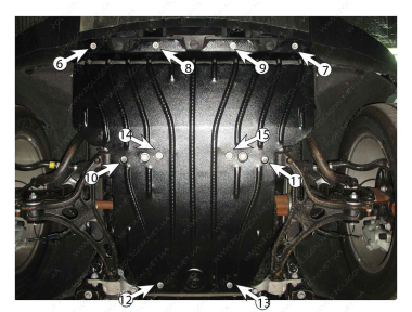 Защита двигателя JEEP Grand Cherokee (2010-2017) 3,0D; 3,6; 5,7