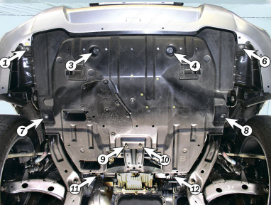 Защита двигателя SUBARU Forester (2002-2008) 2,0; 2,0T; 2,5TD