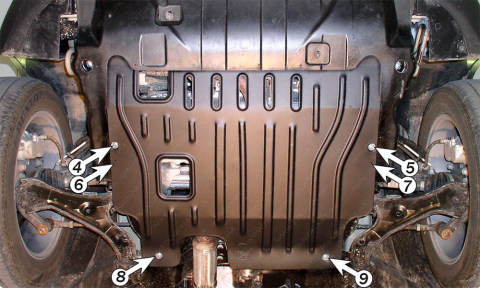 Защита двигателя и КПП CHEVROLET Captiva (2007-2010) 2,4; 3,2; 2,0 TDi 4x4
