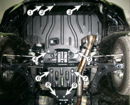 Захист КПП SUBARU Forester (2008-2012) 2,0; 2,0TD; 2,5; 2,5T