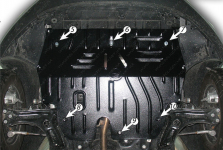 Защита двигателя и КПП VOLKSWAGEN Polo (2010-2017) 1,4; 1,6; 1,2TDi