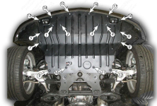 Защита двигателя INFINITI M35 (2005-2010) задний привод