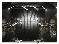 Защита двигателя JEEP Grand Cherokee (2010-2017) 3,0D; 3,6; 5,7