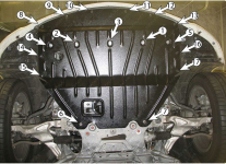 Защита двигателя INFINITI M25 (2010+) 2,5 АКПП